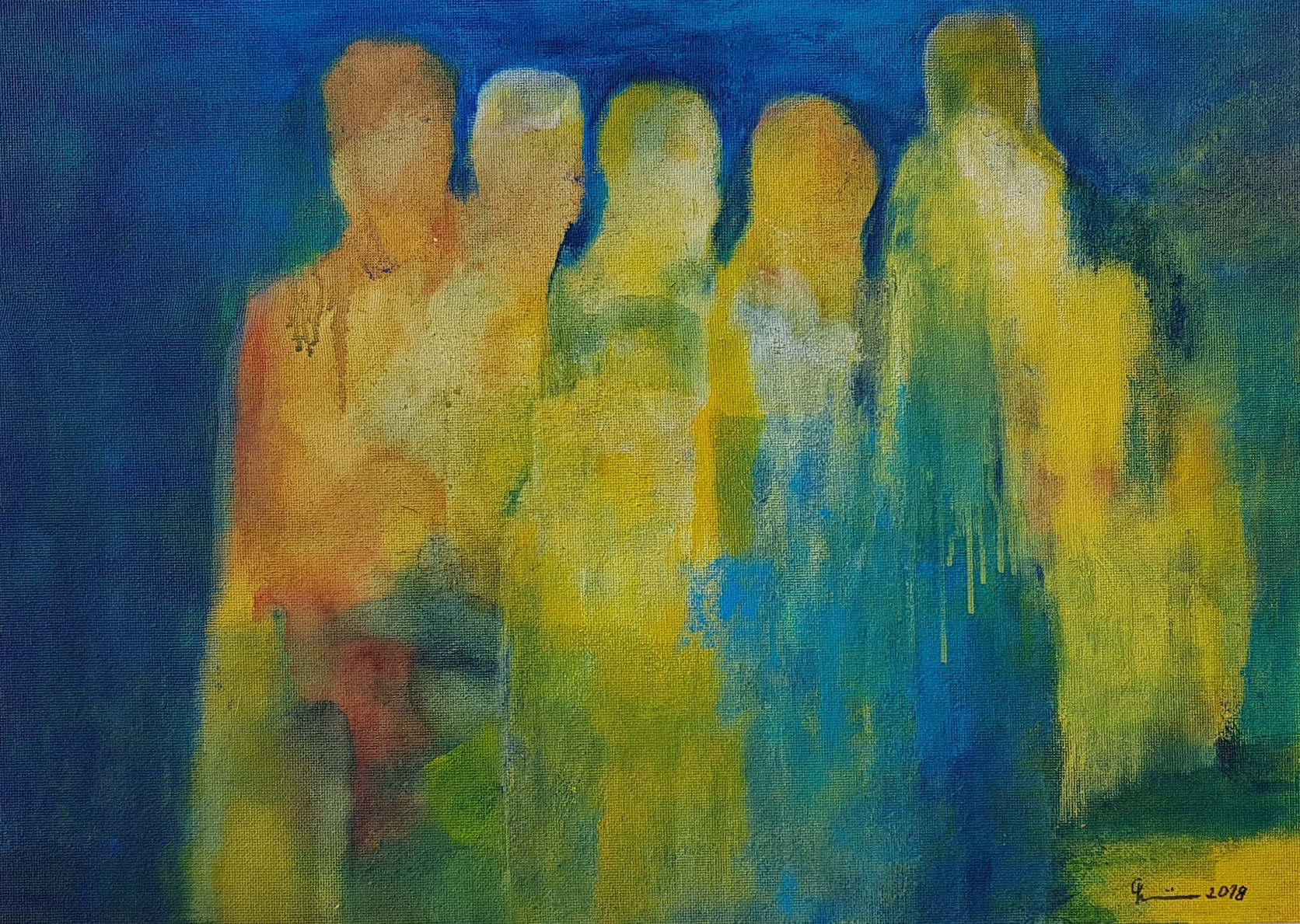 Beratende Gruppe | 70 x 50 | Holz | 2018
